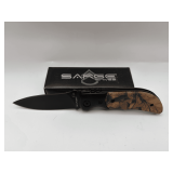 Sarge Camo Tactical 5 7/8” Open 440C Stainless Folding Knife / SK-918
