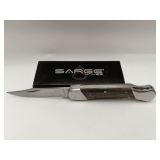 Sarge Zebrawood 7.25” Open 440C Stainless Folding Knife / SK-141ZNM