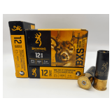 Four Browning BXS Shotshell Deer 12GA Solid Expansion Sabot Slug 2 3/4” 5RD Ammo / B193111221