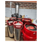 10 Pieces- 2 Kegs, 4 Red Fop Cans, 4 Back Fop Cans