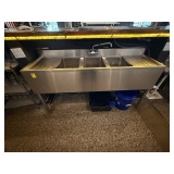 Three Compartment Underbar Sink