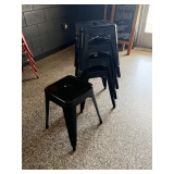 5 Short Metal Chairs