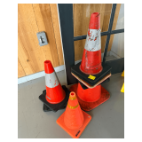 5 High Vis Traffic Cones