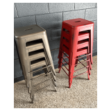 8 Metal Stools
