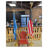 Metal Chair 2- Flags w/ Poles