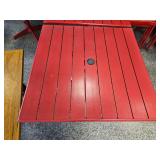 Pair of Square Red Tables 35x35x30h