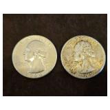 Two(2) 1964-D Silver Quarters (90% Silver)...