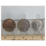 Three(3) 1776-1976 Bi-Centennial Eisenhower Dollars...