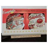 Set of Two(2) Vintage Campbell's Porcelain Collector Plates w/Wall Hangers...