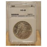 Slabbed 1885 Morgan Dollar $1 MS-66 NNC...