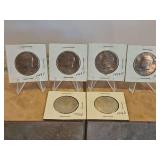 Six(6) Kennedy Half Dollars in Flips SEE DESCRIPTION FOR DETAILS...