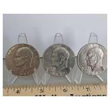 Three(3) Eisenhower Dollars 1971-D, 1977-D, & 1978...