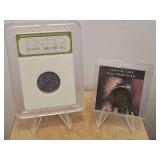 Slabbed INB 2004-P UNCIRCULATED Jefferson Nickel/Lewis & Clark Peace Medal Brilliant AND 2004-D UNCIRCULATED Jefferson Nickel/Lewis & Clark Peace Medal in Plastic Sleeve...