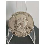 1961-D Franklin Silver Half Dollar (90% silver)...
