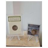 Slabbed INB 2005-D UNCIRCULATED Jefferson Nickel/Lewis & Clark Ocean Brilliant AND 2005-D UNCIRCULATED Jefferson Nickel/Lewis & Clark Ocean in View of the Joy in Plastic Sleeve...