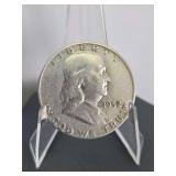 1952-D Franklin Silver Half Dollar (90% silver)...