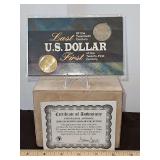 Last of the twentieth century U S Dollar & First of the twenty-first century U S Dollar w/COA...