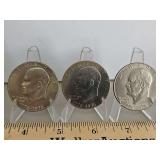 Three(3) 1776-1976(2 - D) Bi-Centennial Eisenhower Dollars...