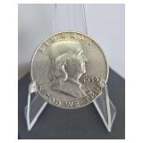 1954-D Franklin Silver Half Dollar (90% silver)...