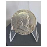 1963-D Franklin Silver Half Dollar (90% silver)...