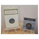 Slabbed INB 2004-P UNCIRCULATED Jefferson Nickel/Lewis & Clark Keelboat Brilliant AND 2004-D UNCIRCULATED Jefferson Nickel/Lewis & Clark Keelboat in Plastic Sleeve...