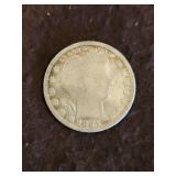 1894 Barber Quarter Dollar(90% Silver)...