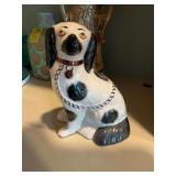 Staffordshire King Charles black-and-white spaniel figurine 8 1/2” x 6”