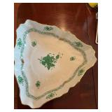 Heron Chinese bouquet Treichel serving dish 1191 Hungary