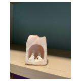 Himalayan pink alabaster carved nativity 2” x 3”