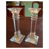 Marquis by Waterford 8 inch candlesticks (2). Just needs a good cleaning has candle wax and dust.