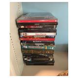 Group of DVDs