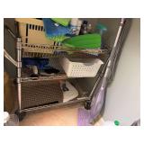 Rolling metal cart - contents not included 18” x 36” x 32”