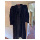 Gilbert K Furs Long Black Mink Coat Size 6 Total length from collar is 50 inches