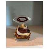 ￼ Tiger eye, amber swirled glass perfume bottle.. the top does need reattached