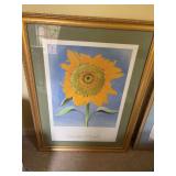 Georgia O’Keeffe Cleveland Museum of Art framed sunflower 31” x 41 1/2”