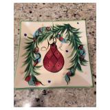 Gail Pittman 8” x 8” Christmas platter