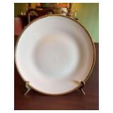 10 1/2 inch Richard Ginoil (Italy) black and gold trimmed plate