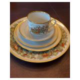 Four- 5 Piece Pl. setting of “Saint Nicholas” Fitz and Floyd China.  Total 20 pieces