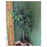6 foot faux silk ficus tree