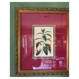 John Ridgway framed floral artwork 16 1/2” x 19 1/2“