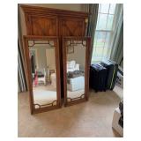 2 solid oak mirrors 20“ x 48 1/2“. Very heavy