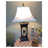 Metal table lamp 9“ x 31“. This lamp is very heavy.
