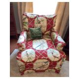 Pretty occasional chair with birds 28” x 34” x 32” the seat is 17 inches from floor