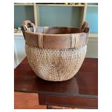 Nice wood handled basket 17“ x 15“ x 13 1/2“ see photos ￼
