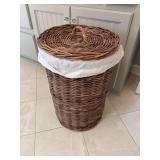 Wicker laundry basket