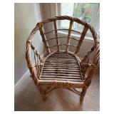 Bamboo rattan chair 29“ x 27“ x 32“