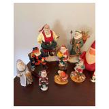 Group of 10 Santa figures