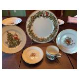 (3)-5 pc place setting “Saint Nicholas” Fitz and Floyd ￼China. 15 pieces