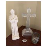 Group of decor with a crystal duck 1 7/8 inch