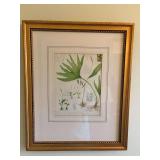 18 1/2 x 22 1/2 gold framed floral picture